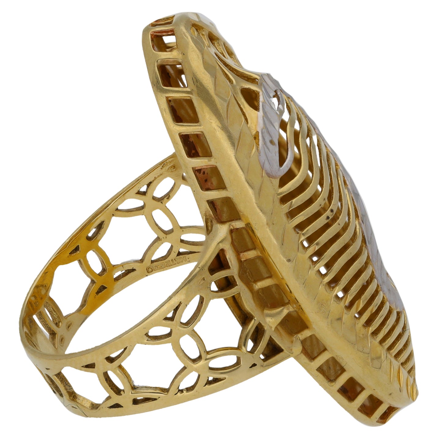 14ct Bi-Colour Gold Alternative Ring Size O