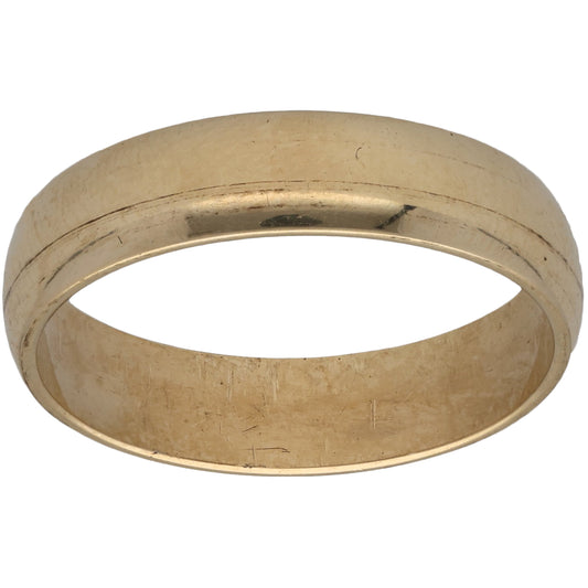 9ct Gold Plain Wedding Ring Size N