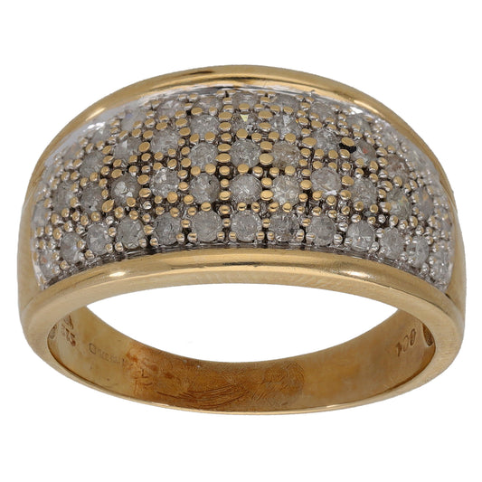 9ct Gold 1.00ct Diamond Alternative Ring Size S