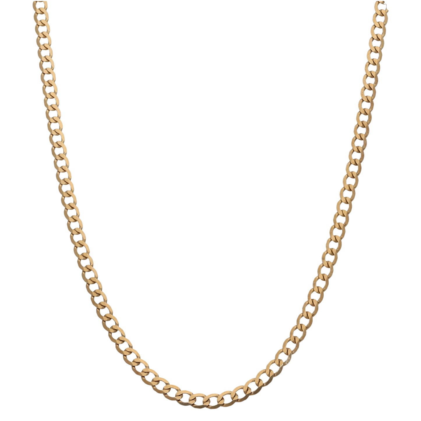 9ct Gold Curb Chain 18"