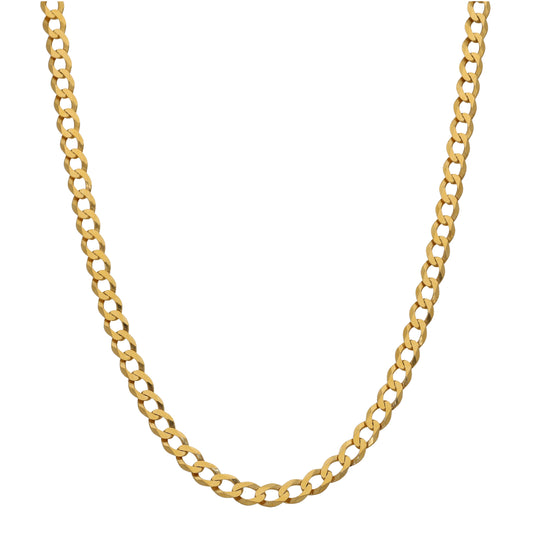 9ct Gold Curb Chain 18"