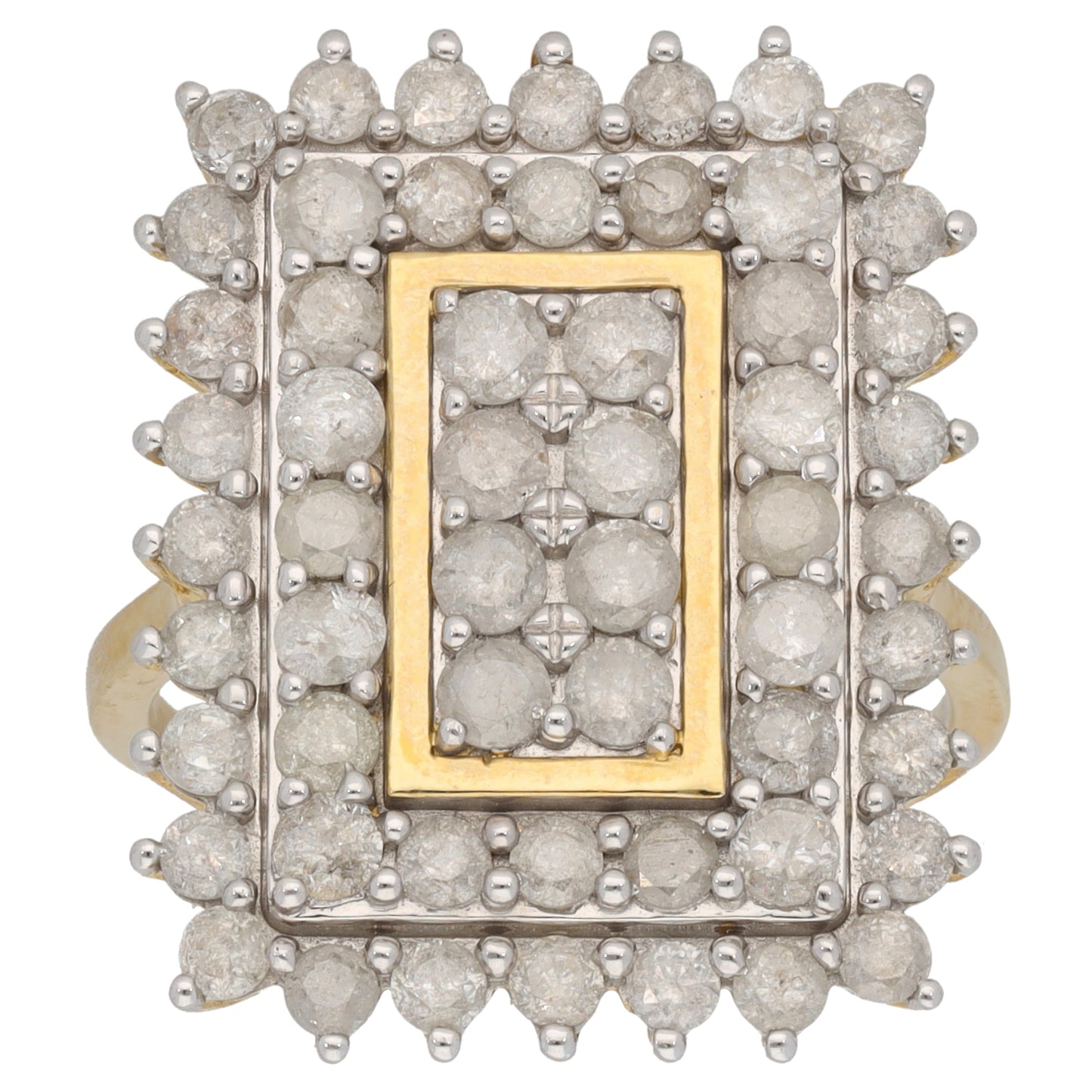 9ct Gold 2.64ct Diamond Dress/Cocktail Ring Size R