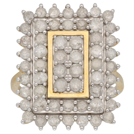 9ct Gold 2.64ct Diamond Dress/Cocktail Ring Size R