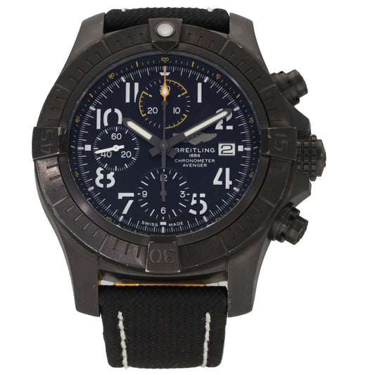 Breitling Avenger Chronograph 45 Night Mission V13317 45mm DLC Titanium Watch
