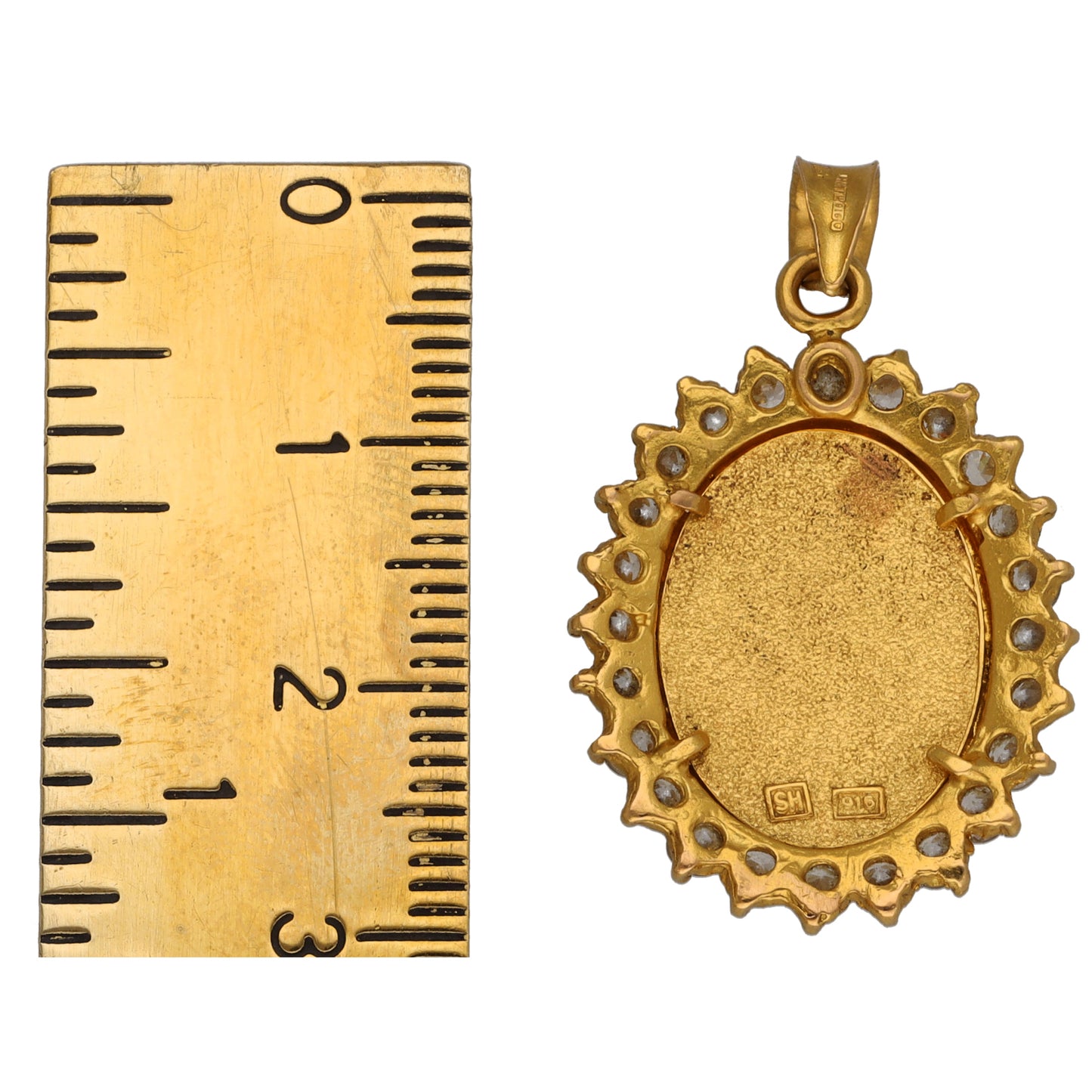 22ct Gold Cubic Zirconia Alternative Pendant