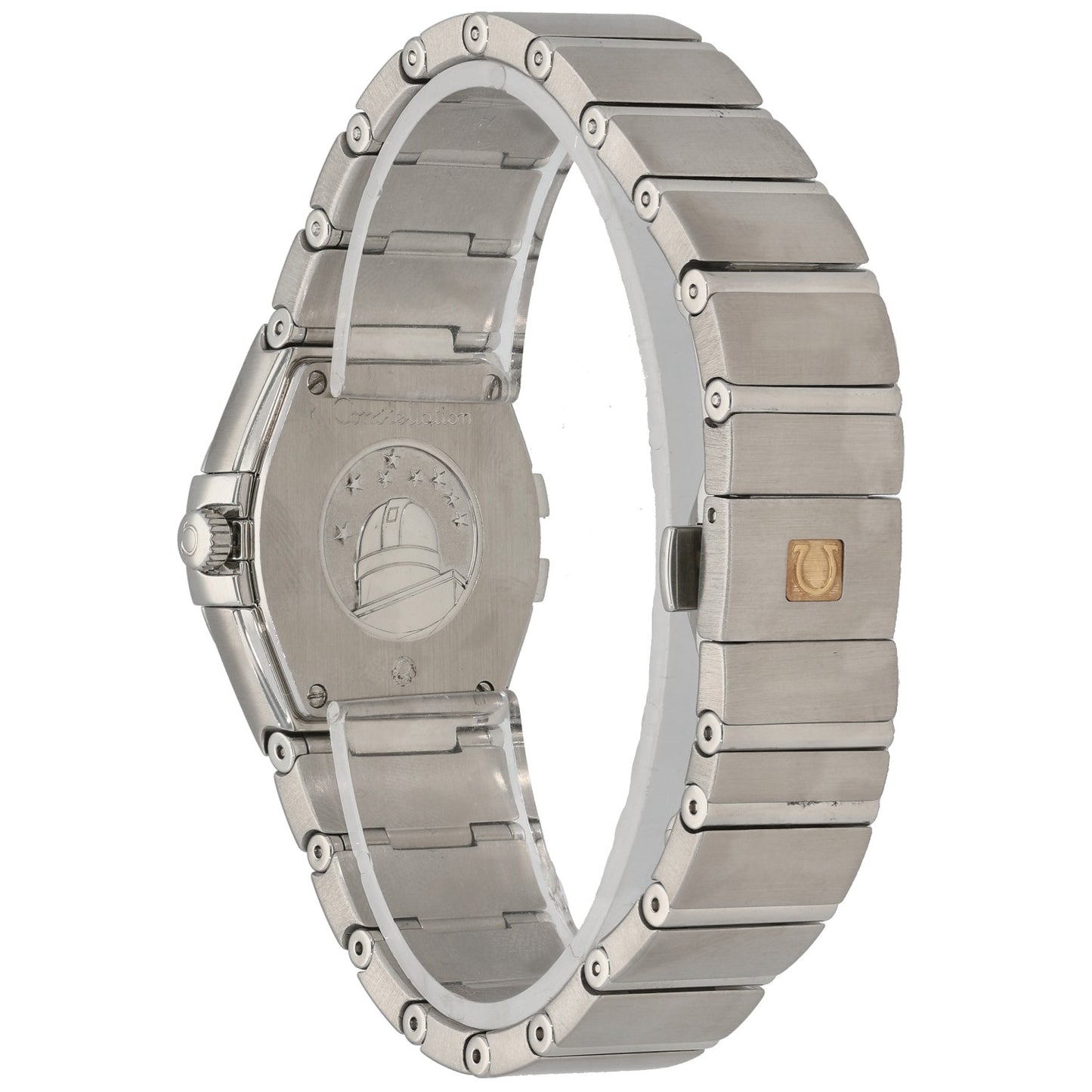 Omega Constellation 123.10.27.60.52.001 Stainless steel watch case back on linked bracelet
