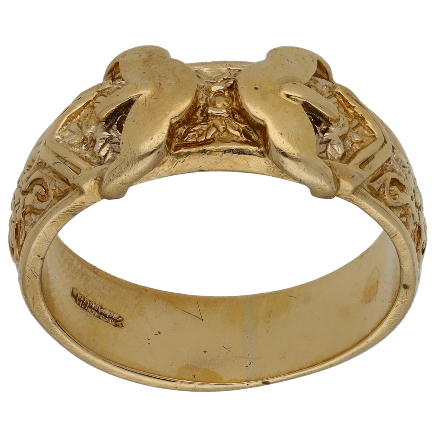 9ct Gold Buckle Ring Size X