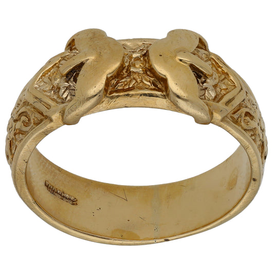 9ct Gold Buckle Ring Size X