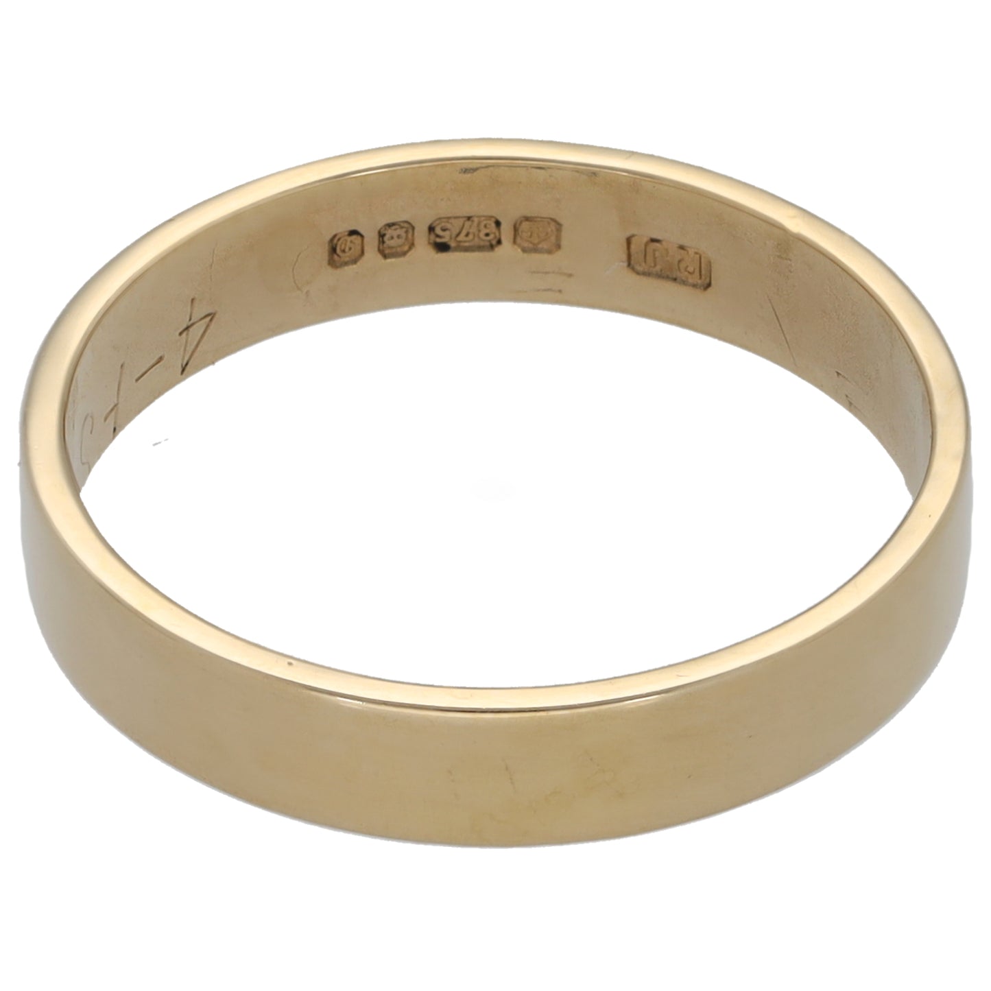 9ct Gold Plain Wedding Ring Size P