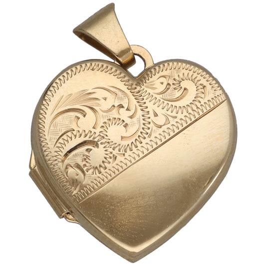 9ct Gold Heart Locket Pendant