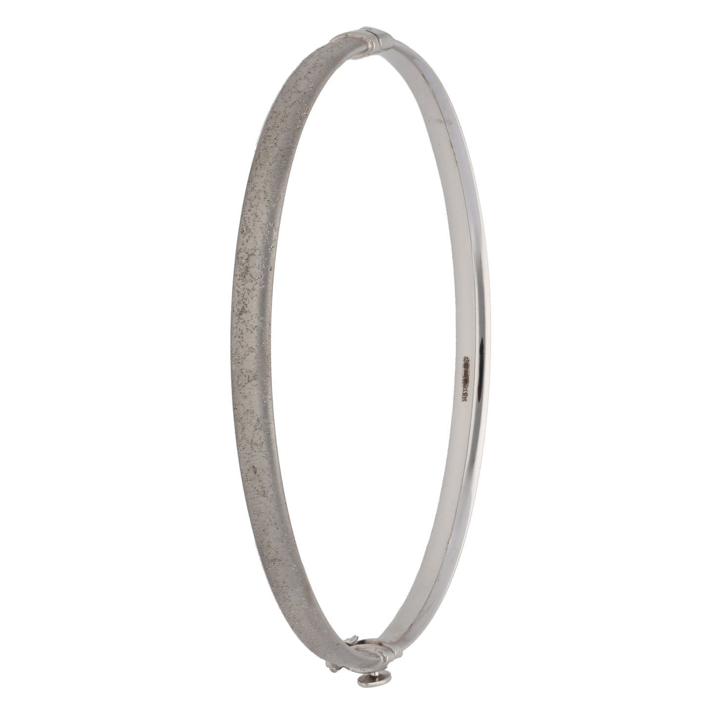 14ct White Gold Hinged/Clasp Bangle