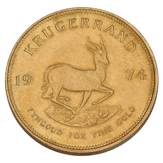 22ct Gold 1 OZ Krugerrand Coin 1974