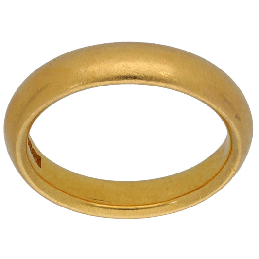 22ct Gold Plain Wedding Ring Size K