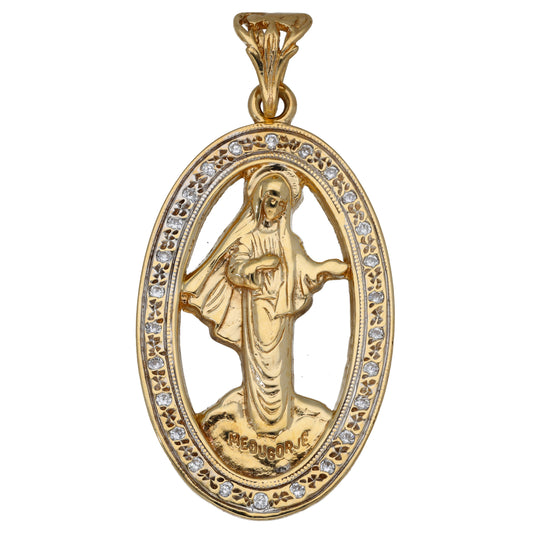 9ct Gold Cubic Zirconia Mary Pendant