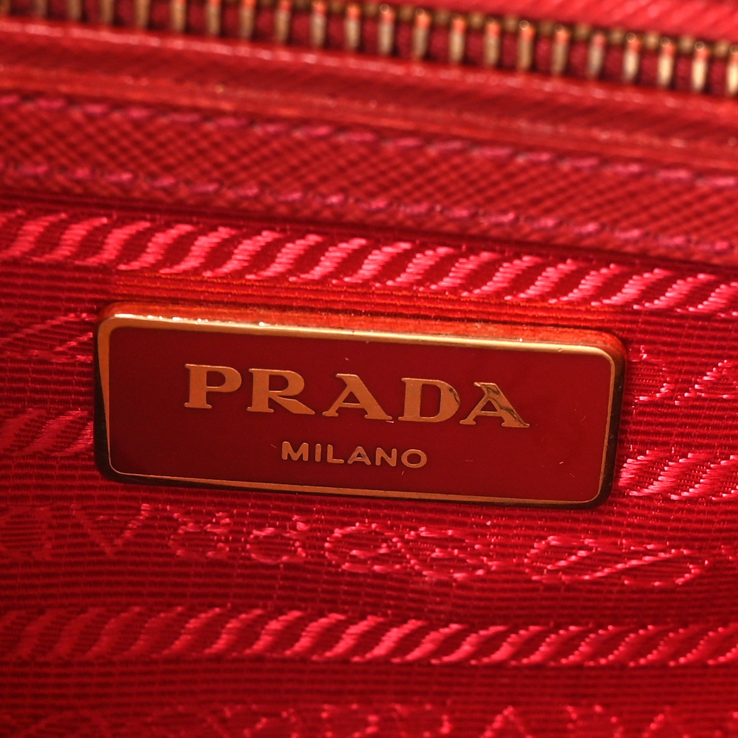 Prada Galleria Double Zip Tote Saffiano Leather Bag - Fuoco