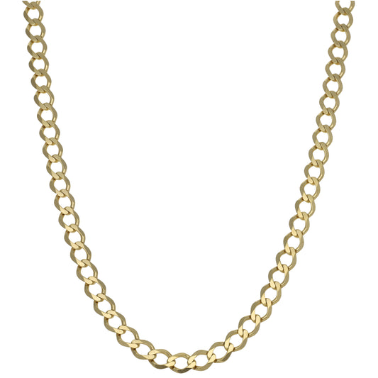 9ct Gold Curb Chain 22"