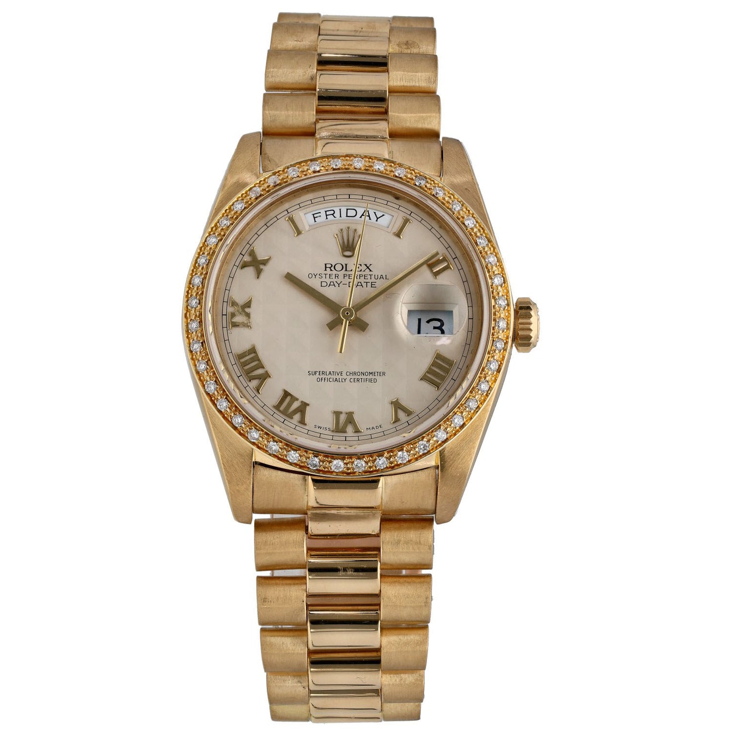 Rolex Day-Date 18038 36mm Gold Watch