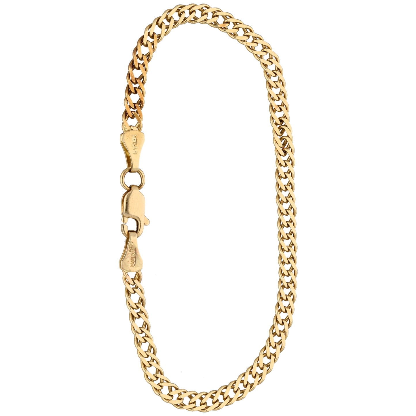 14ct Gold Double Curb Bracelet
