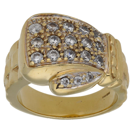 9ct Gold Cubic Zirconia Boxing Glove Ring Size X