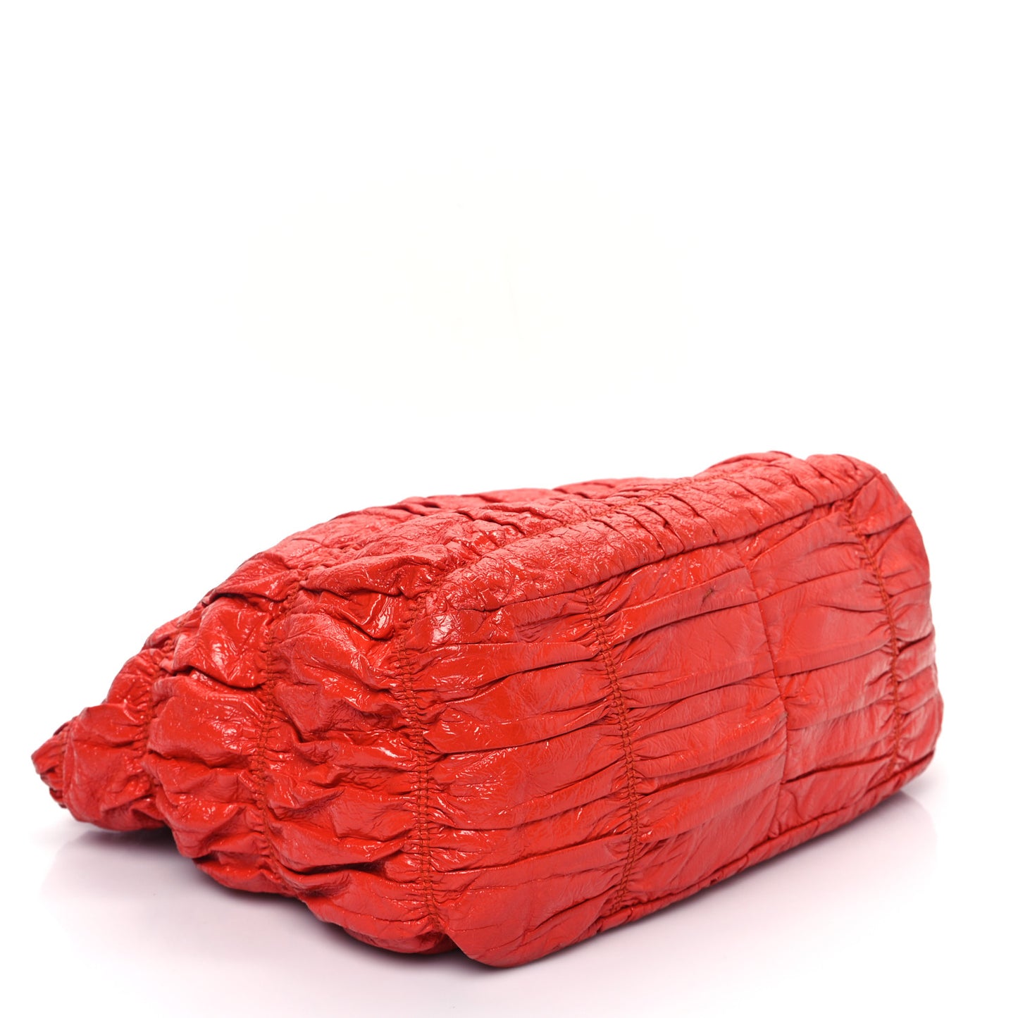 Prada Vernice Gaufre Patent Leather Bag - Orange