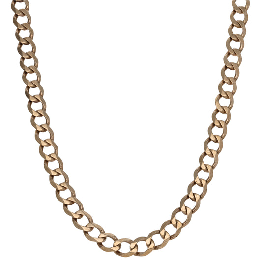 9ct Gold Curb Chain 24"