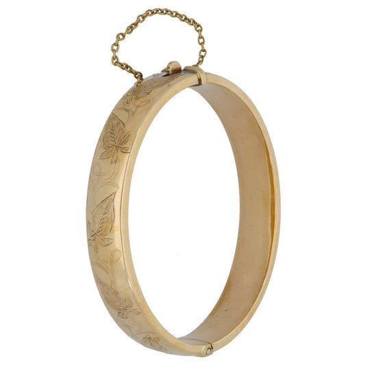 9ct Gold Hinged/Clasp Bangle