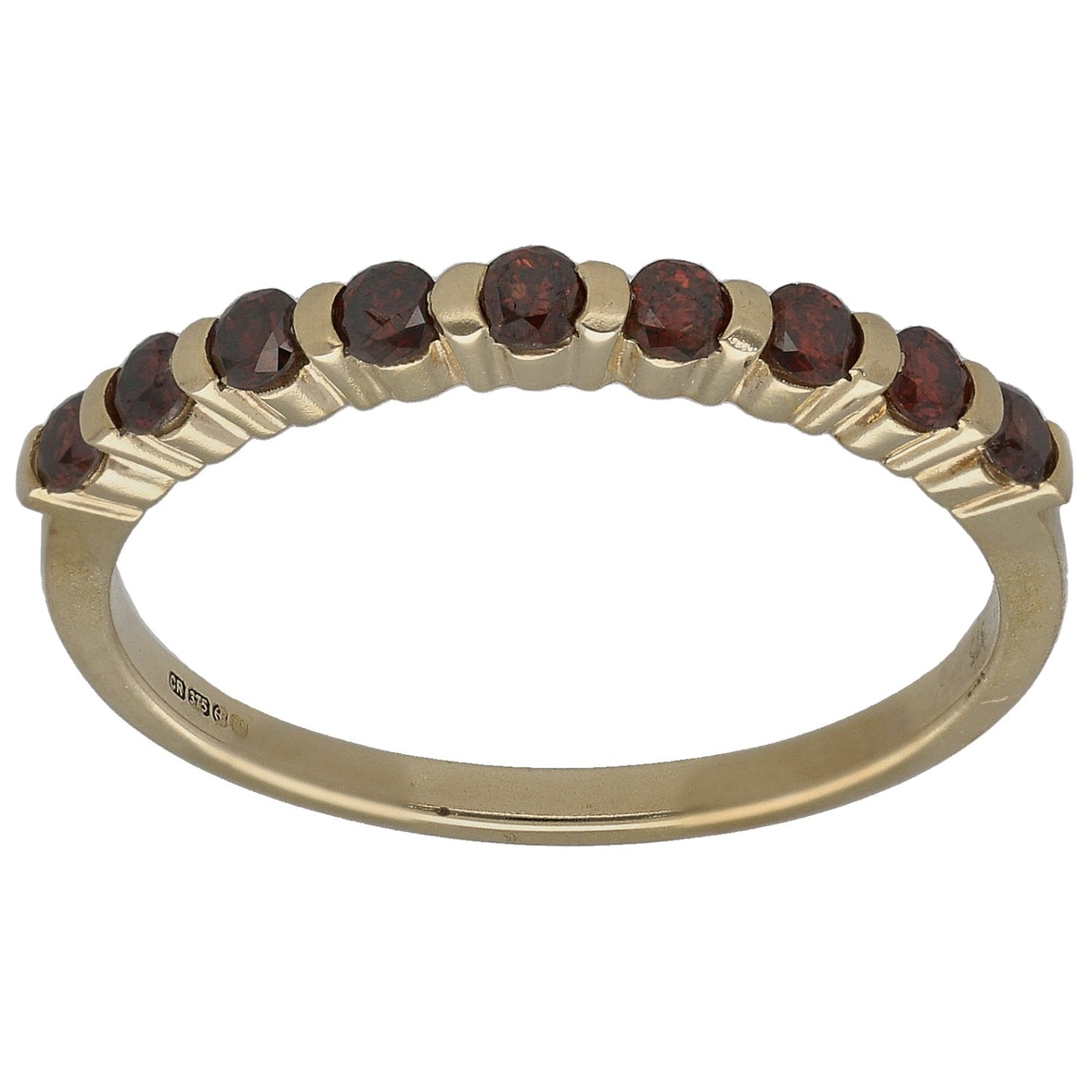 9ct Gold 0.45ct Diamond Half Eternity Ring Size R