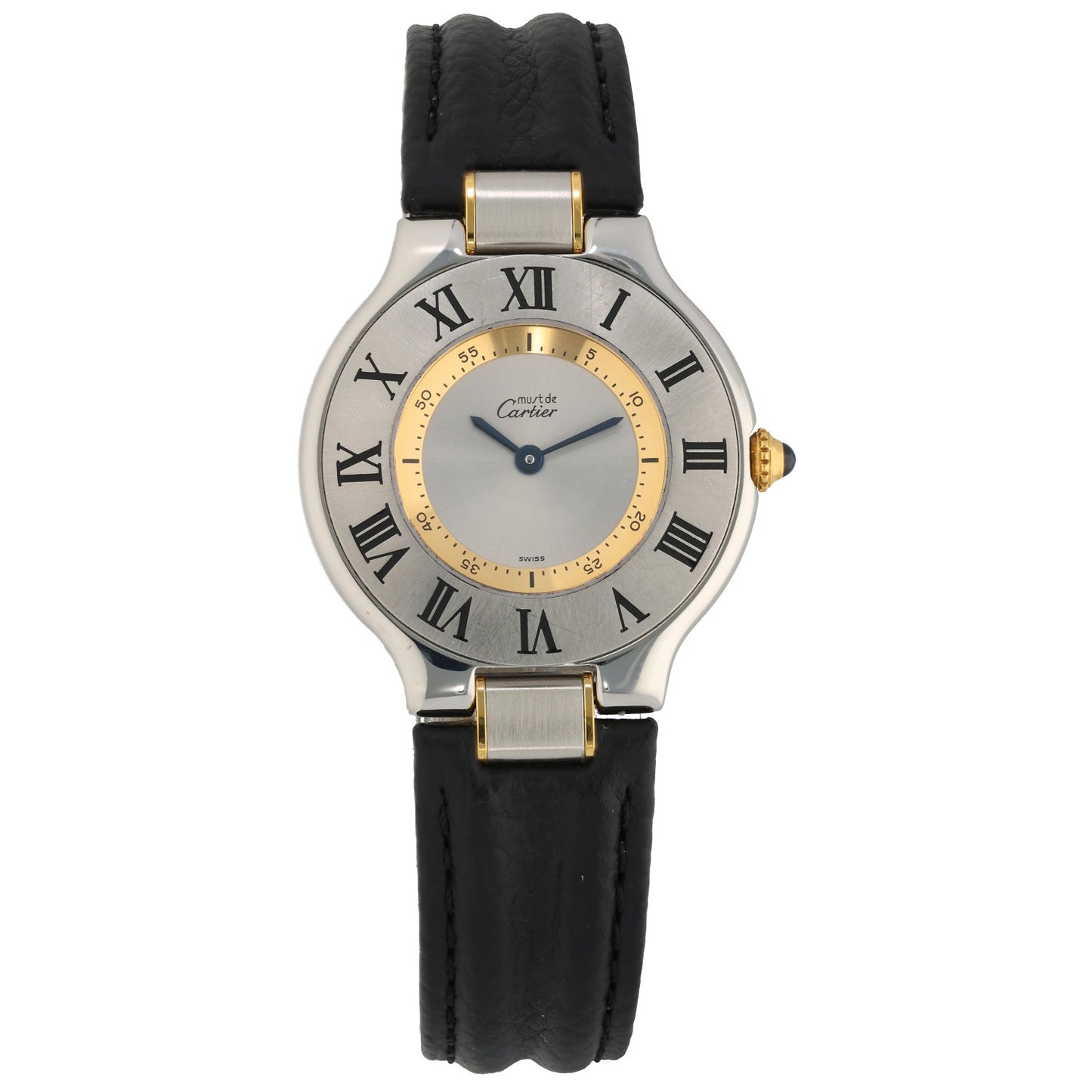 Cartier Must 21 Vantianne W1007421, grey dial, adjustable black leather strap