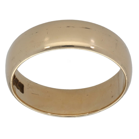9ct Gold Plain Wedding Ring Size S