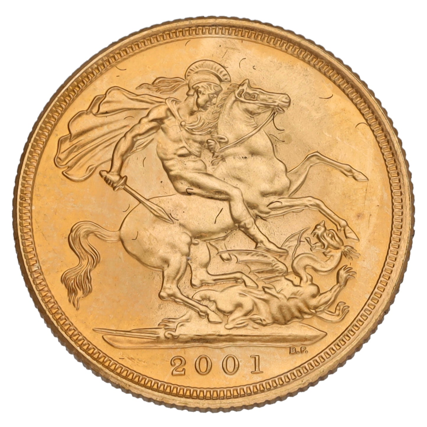 22ct Gold Queen Elizabeth II Full Sovereign Coin 2001