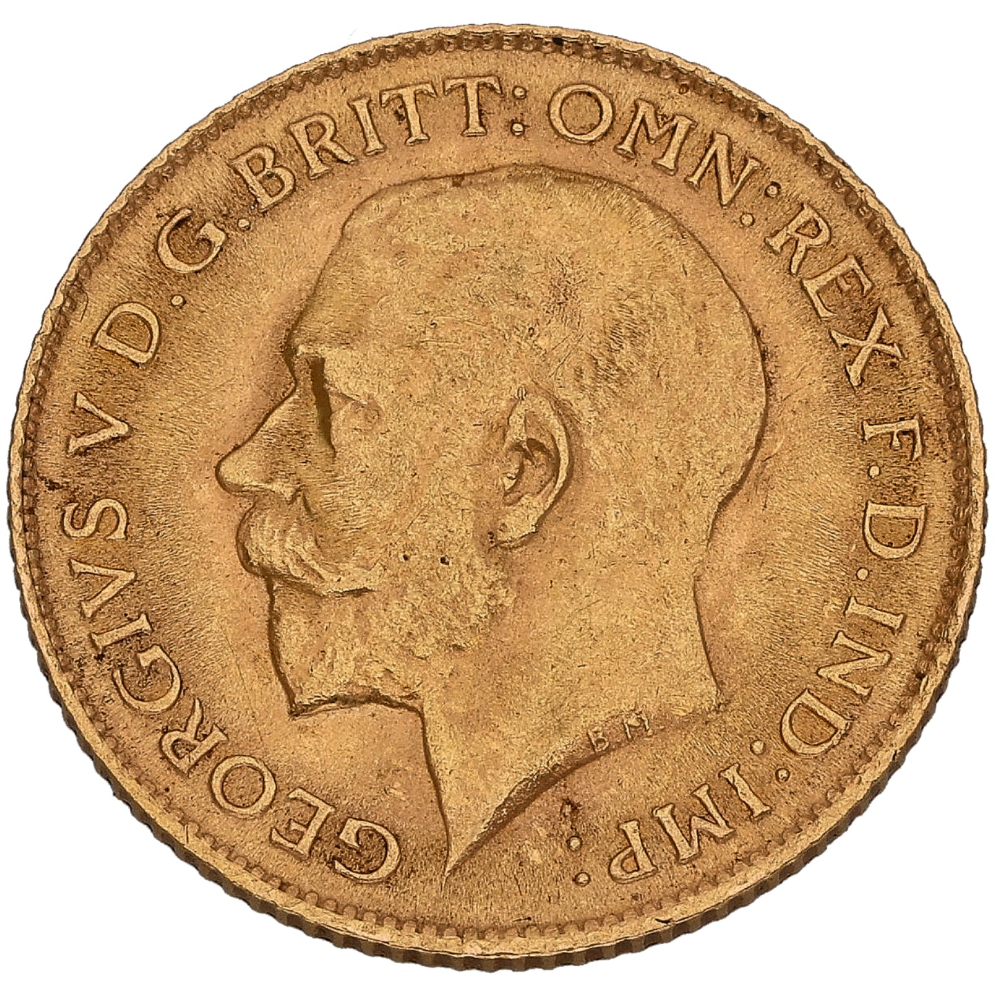 22ct Gold King George V Half Sovereign Coin 1914