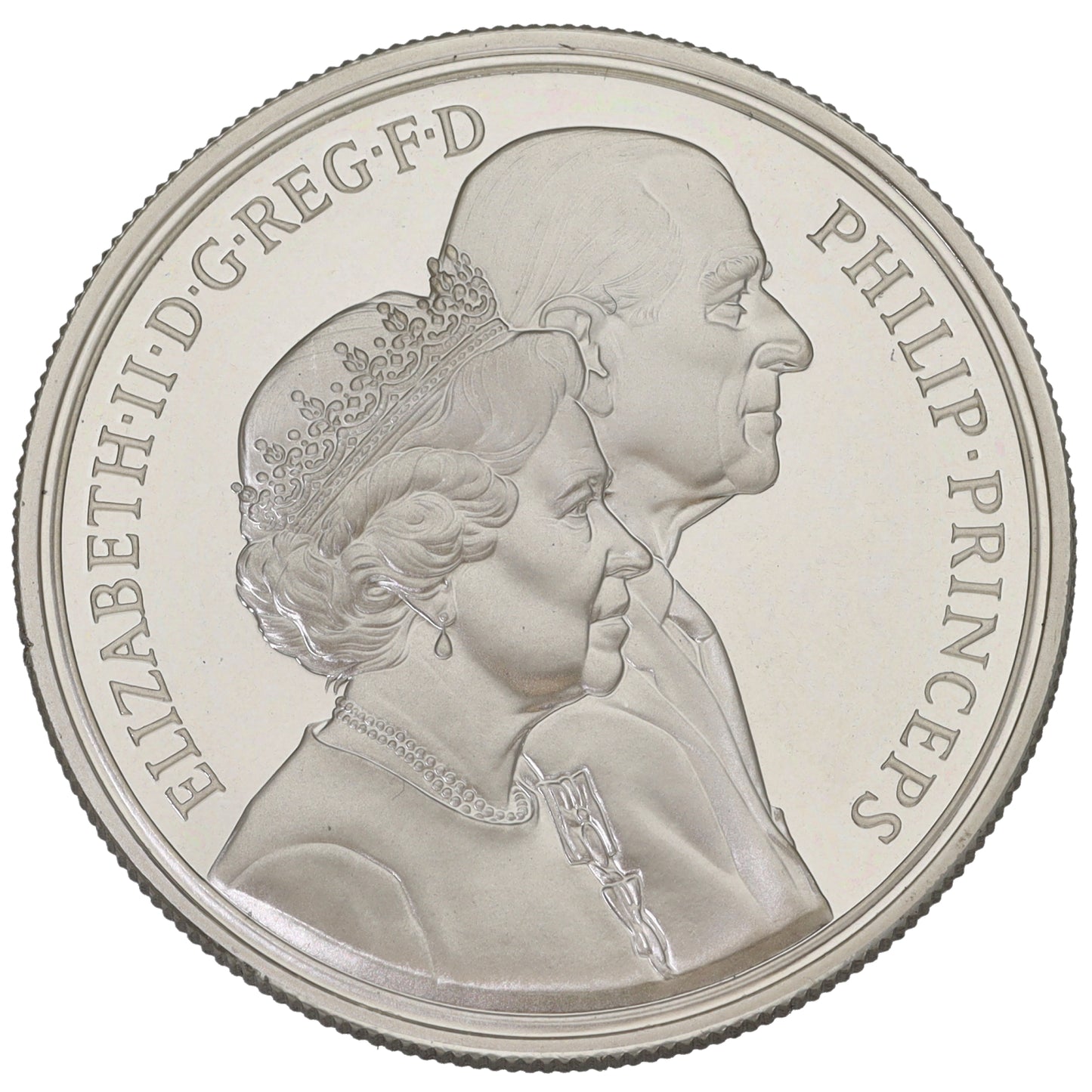 Sterling Silver Golden Wedding Anniversary Five Pounds Coin 1997