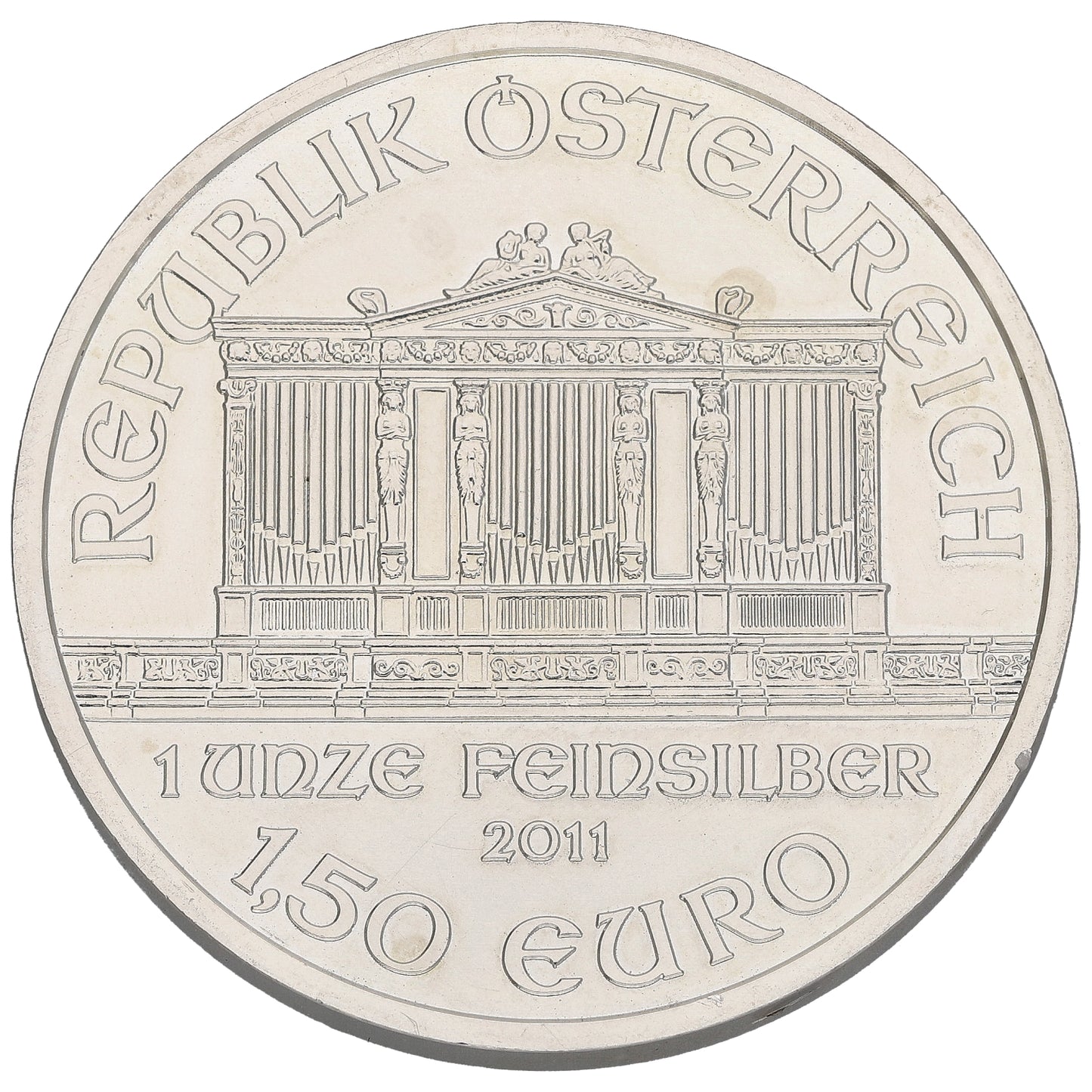Fine Silver Austrian Philharmonic 1 OZ Coin 2011