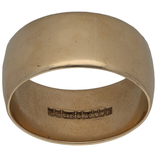 9ct Gold Plain Wedding Ring Size S