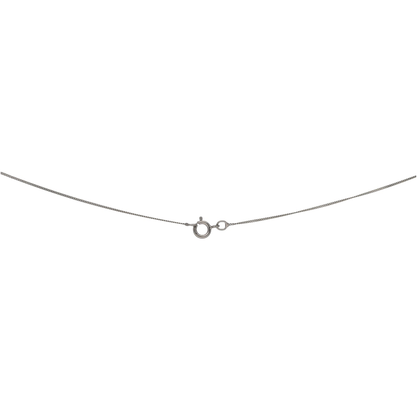 9ct White Gold Sapphire & 0.06ct Diamond Dress/Cocktail Pendant With Chain