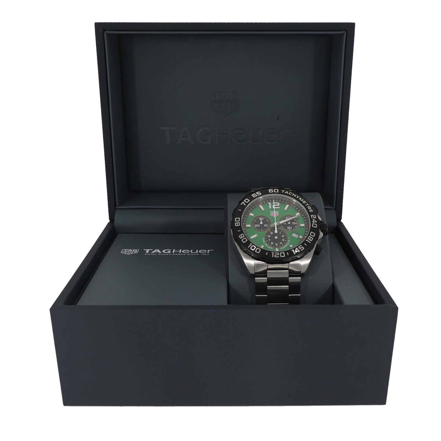 Tag Heuer Formula 1 CAZ101AP, green dial, stainless steel, box