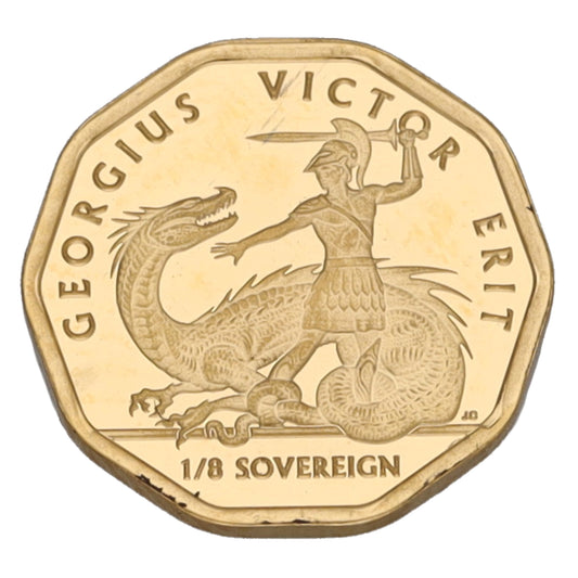 22ct Gold Georgius Victor Erit Eighth Sovereign Coin 2023
