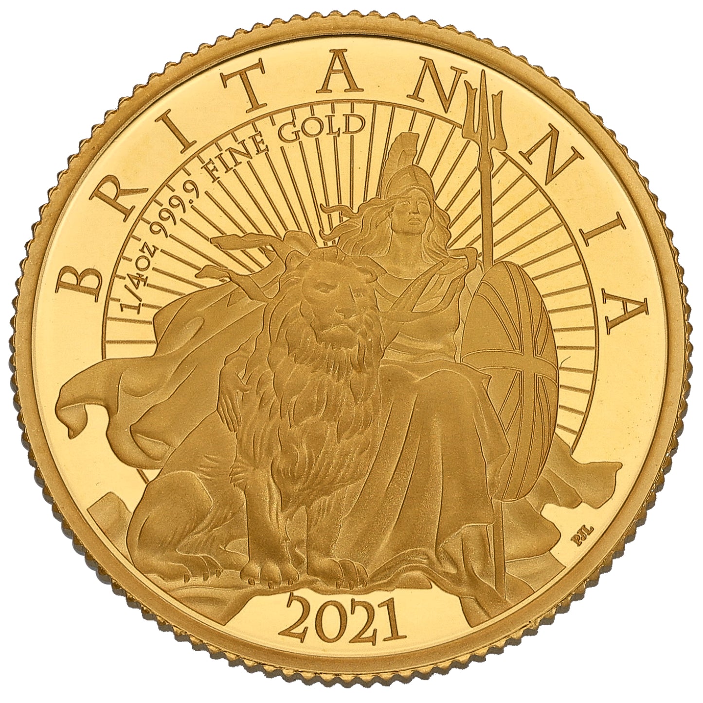 24ct Gold Queen Elizabeth II 1/4 OZ Britannia Coin 2021