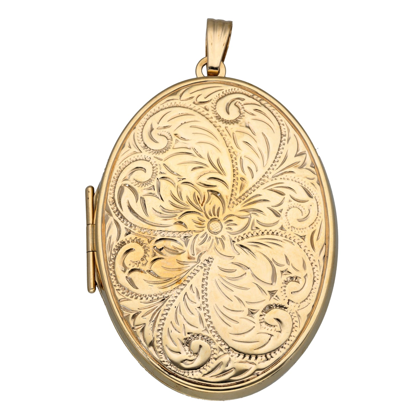 9ct Gold Patterned Locket Pendant