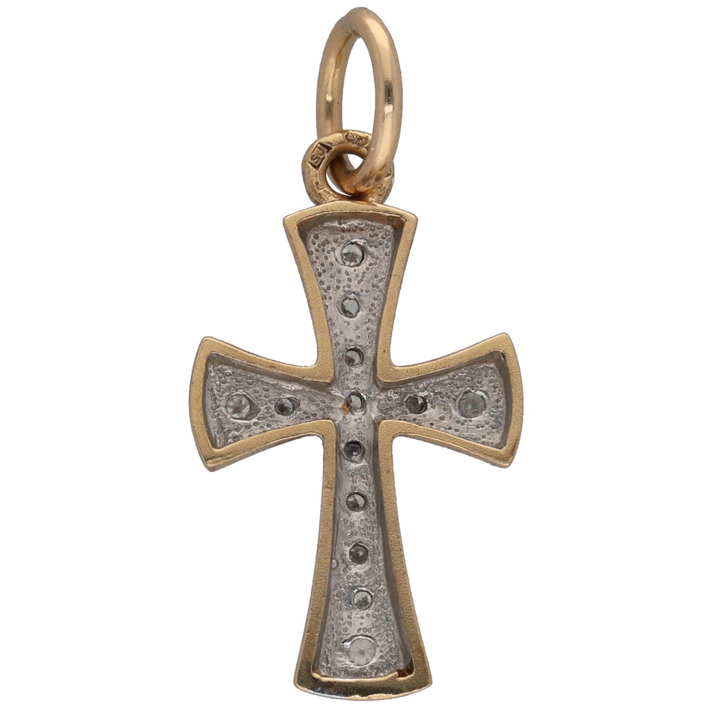 9ct Gold 0.16ct Diamond Cross Pendant