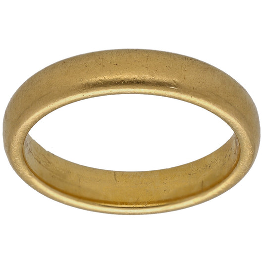 22ct Gold Plain Wedding Ring Size N