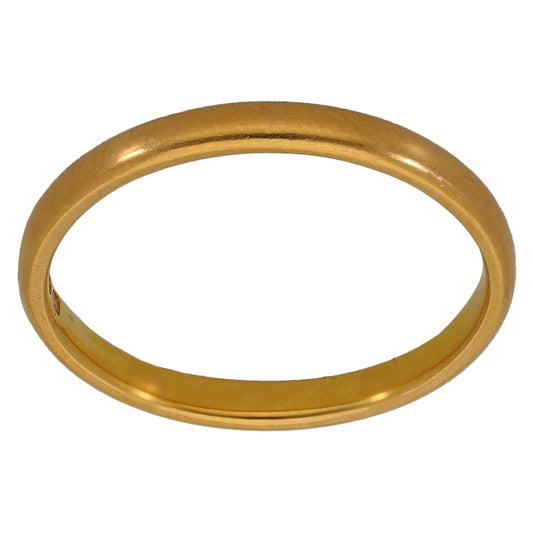 22ct Gold Plain Wedding Ring Size N