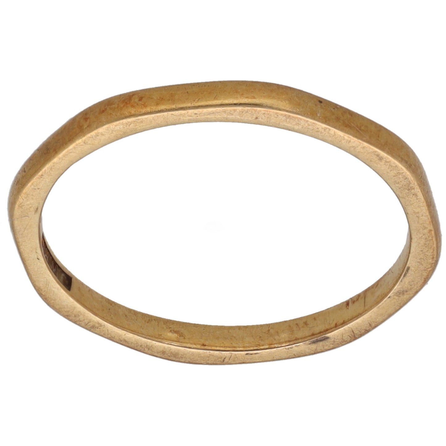 22ct Gold wedding band ring, size L, smooth oval profile