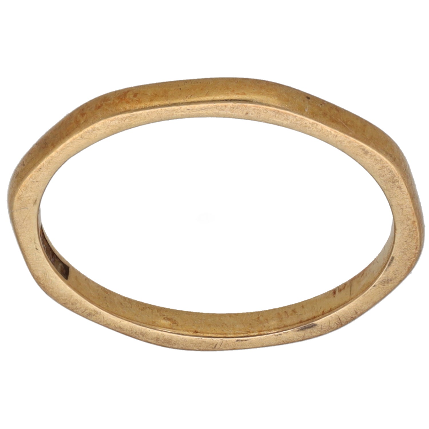 22ct Gold wedding band ring, size L, smooth oval profile