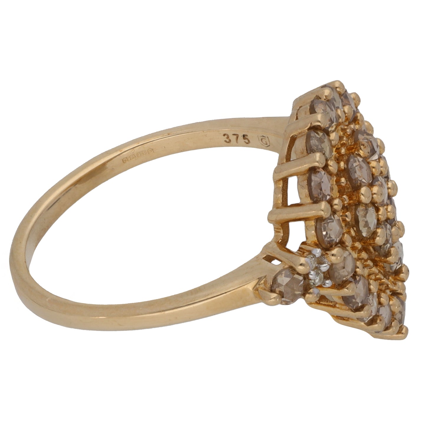 9ct Gold 0.38ct Diamond Dress/Cocktail Ring Size N