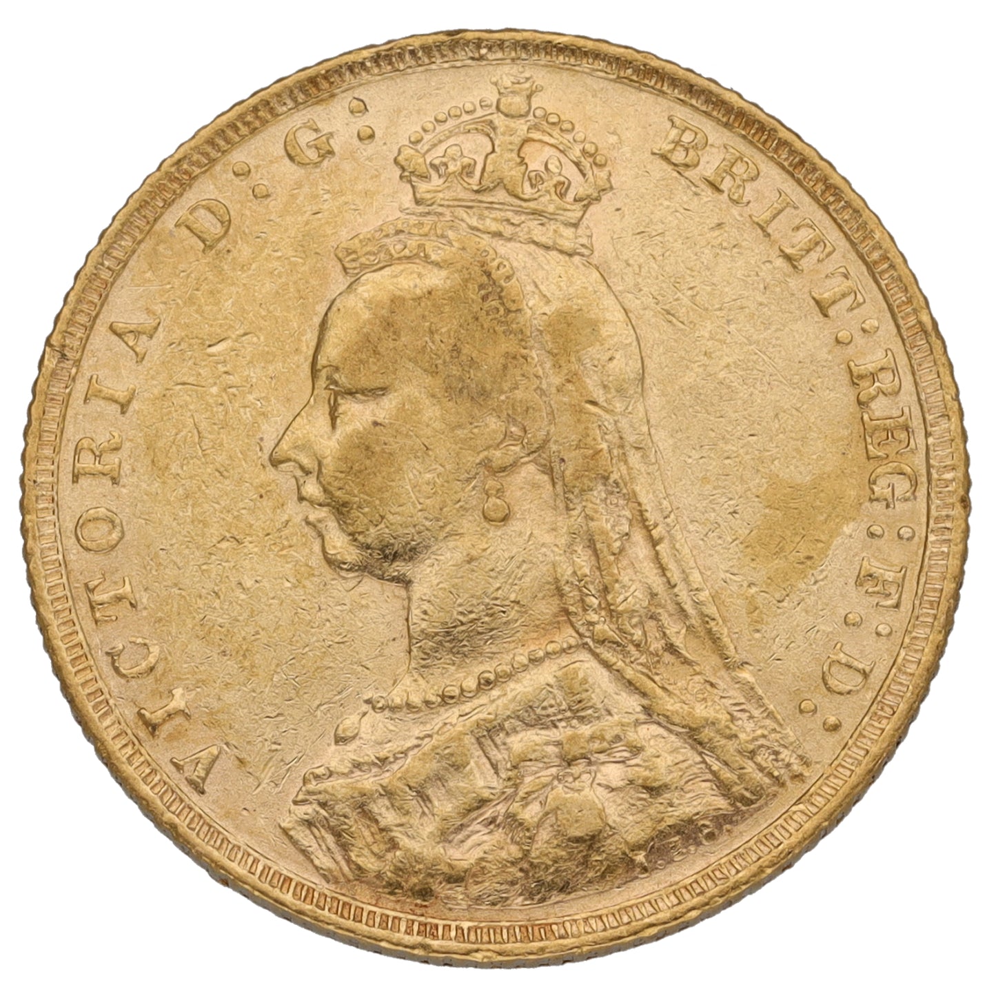 22ct Gold Queen Victoria Full Sovereign Coin 1892