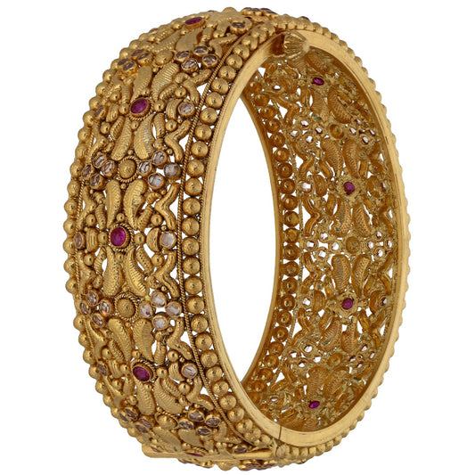 22ct Gold Imitation Gems Set of Bangles