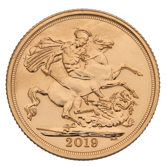 22ct Gold Queen Elizabeth II Full Sovereign Coin 2019