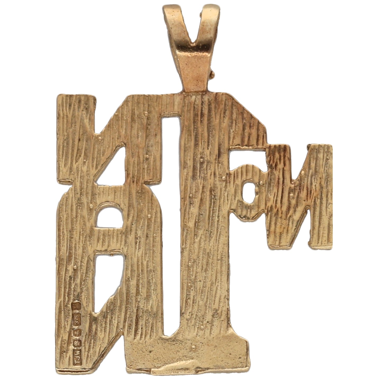9ct Gold No1 Nan Pendant
