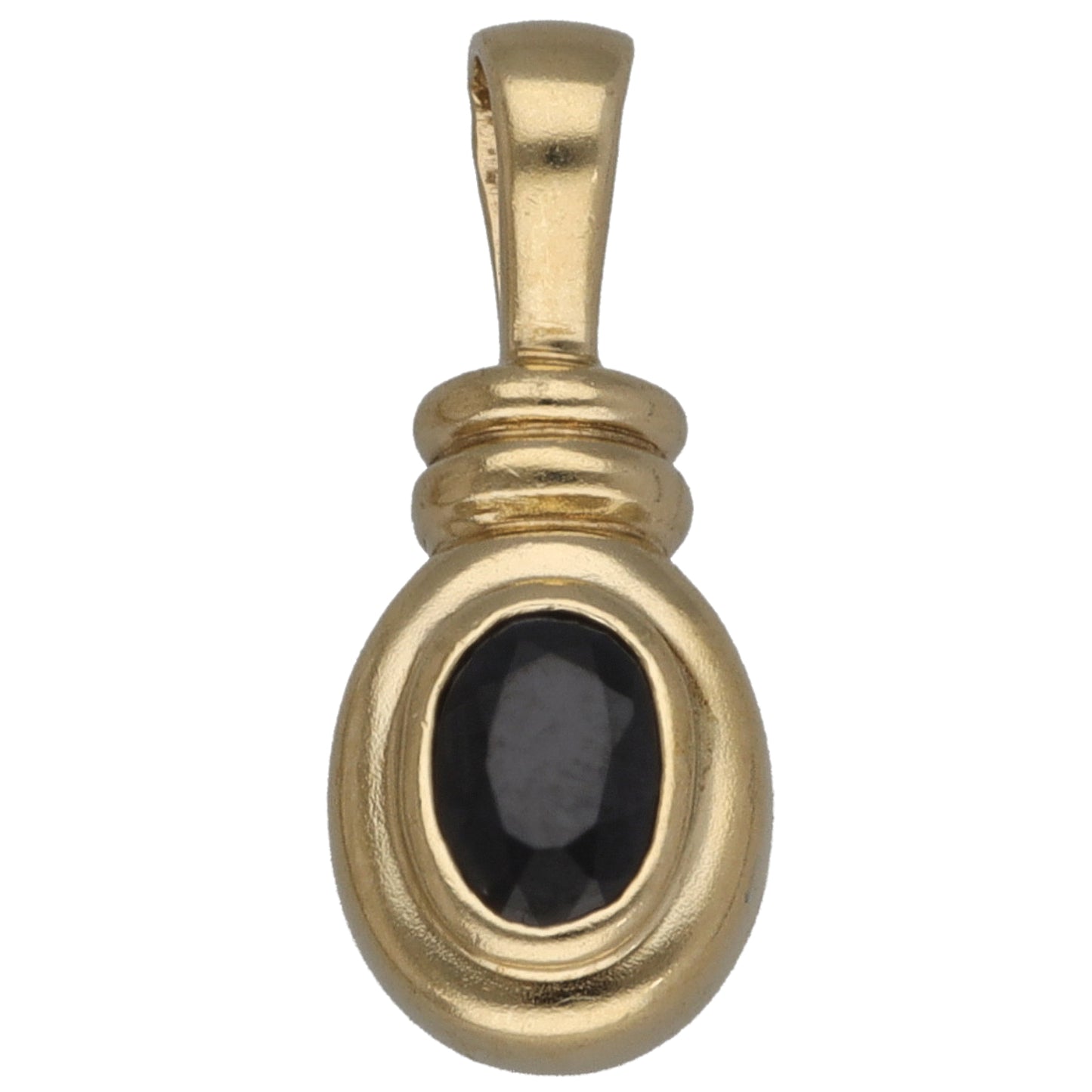9ct Gold Sapphire Single Stone Pendant
